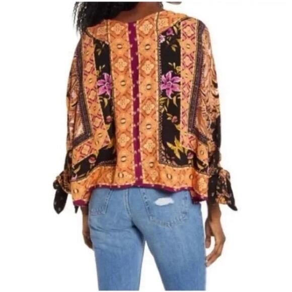 Free People Small Catch Me If You Can Kimono / Tunic in Dark Combo Long Sleeve - Picture 2 of 9